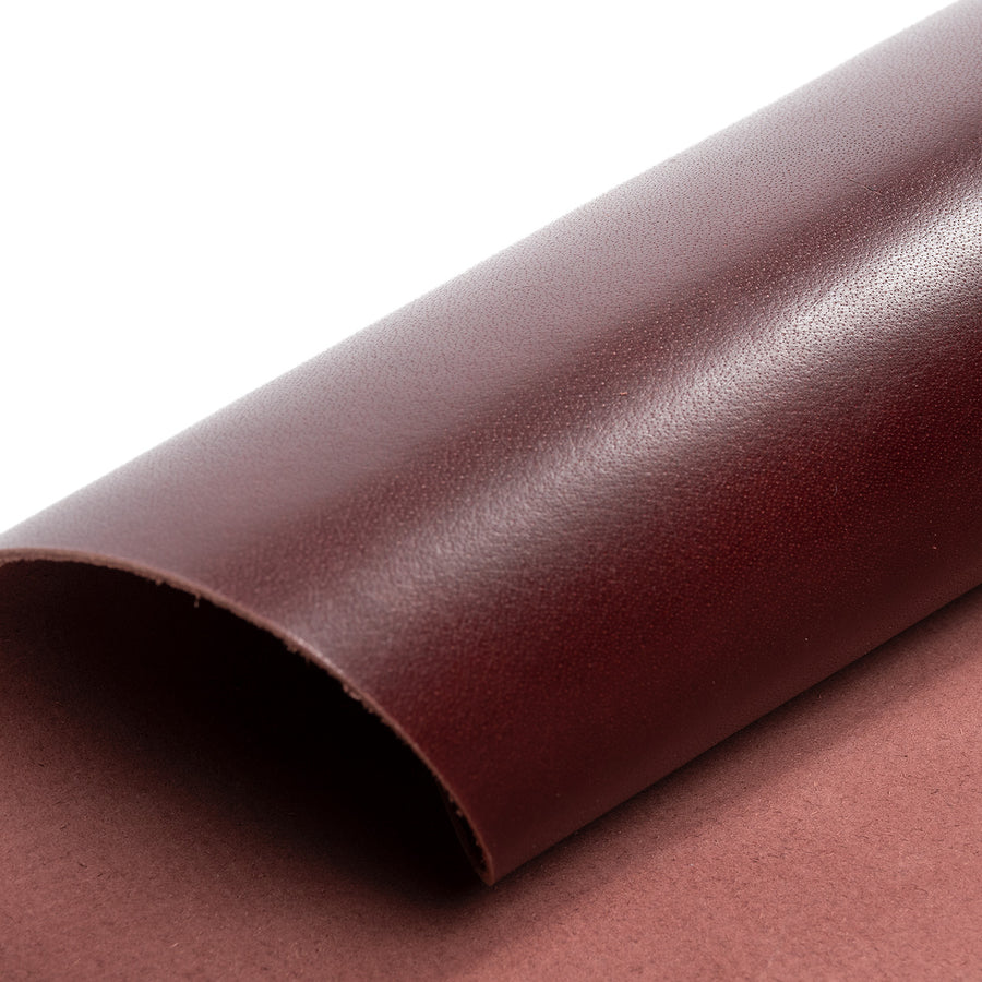 Wine color semi-hard leather sheet - Pre cut