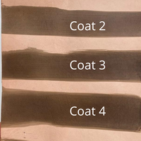 This is how coat of leather dye works, more the coats more intensity it generates of same color. This dye will bring tonacity of different shade